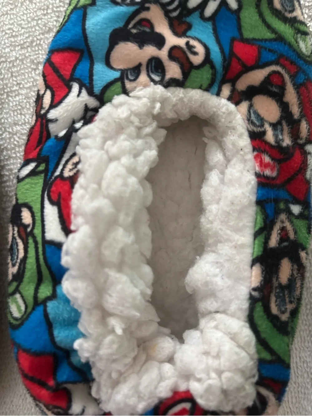Super Mario Bros Fuzzy Slippers